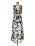 Topshop 100% Polyester Floral Gray Casual Dress Size 6 (estimated) - photo 1