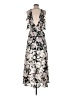 Topshop 100% Polyester Floral Gray Casual Dress Size 6 (estimated) - photo 2