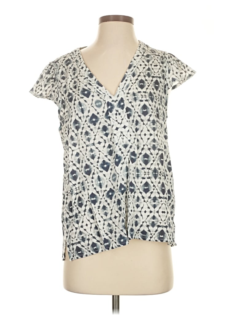 Click to view more detailed imagery on our partner's website Pre-owned Dylan Short Sleeve Blouse In Blue
