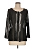 August Silk Black Long Sleeve Blouse Size M - photo 1