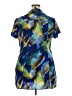 Fred David Tropical Blue Short Sleeve Blouse Size 18 - 20 - photo 2
