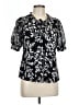 Perseption Concept Black Short Sleeve Blouse Size L - photo 1