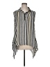 C established 1946 100% Polyester Stripes Silver Sleeveless Blouse Size 14 - photo 1