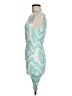 Shein Graphic Teal Cocktail Dress Size 6 - photo 5
