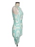 Shein Graphic Teal Cocktail Dress Size 6 - photo 4