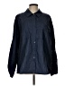 Athleta 100% Nylon Blue Long Sleeve Button-Down Shirt Size L - photo 1