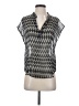 Rory Beca 100% Silk Silver Short Sleeve Silk Top Size XS - photo 1