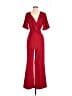 Harlyn 100% Polyester Solid Red Jumpsuit Size XS - photo 1