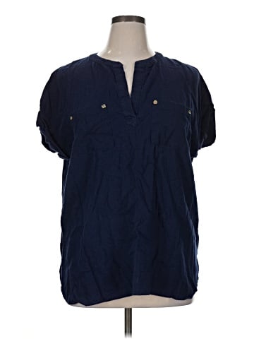 Jones New York Signature Short Sleeve Blouse (view 1)