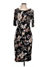 Connected Apparel Print Black Cocktail Dress Size 10 - photo 1
