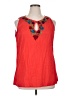 Double D Ranch 100% Cotton Red Sleeveless Blouse Size 1X - photo 1