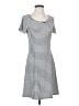 Neesha Stripes Gray Casual Dress Size S - photo 1