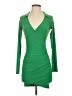 Bershka Solid Green Cocktail Dress Size XS - photo 1