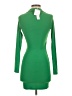 Bershka Solid Green Cocktail Dress Size XS - photo 2