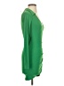 Bershka Solid Green Cocktail Dress Size XS - photo 4