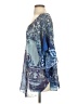 Talia 100% Polyester Blue 3/4 Sleeve Blouse Size L - photo 5