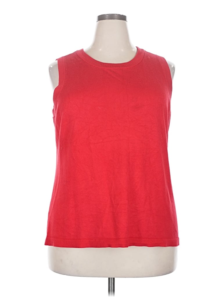 Pre-owned Lane Bryant Sweater Vest In Red