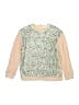 Molo 100% Polyester Floral Tan Sweatshirt Size 10 - photo 1