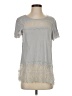 Deletta Gray Short Sleeve Top Size S - photo 1