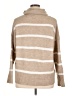 Lulus Stripes Tan Turtleneck Sweater Size XL - photo 2
