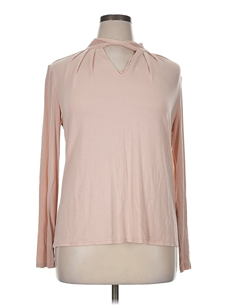 Pre-owned Worthington Long Sleeve Turtleneck In Pink