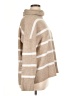 Lulus Stripes Tan Turtleneck Sweater Size XL - photo 4