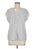 Hilary Radley 100% Polyester Polka Dots White Short Sleeve Blouse Size M - photo 1