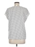 Hilary Radley 100% Polyester Polka Dots White Short Sleeve Blouse Size M - photo 2