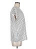 Hilary Radley 100% Polyester Polka Dots White Short Sleeve Blouse Size M - photo 4