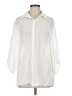 Unbranded White 3/4 Sleeve Button-Down Shirt Size S - photo 1