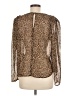 DKNY Animal Print Brown Long Sleeve Blouse Size M - photo 2