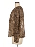 DKNY Animal Print Brown Long Sleeve Blouse Size M - photo 5
