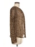 DKNY Animal Print Brown Long Sleeve Blouse Size M - photo 4
