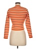 Happily Grey 100% Polyester Stripes Orange Pullover Sweater Size M - photo 2