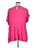 Andree by UNIT 100% Rayon Pink Short Sleeve Blouse Size 1X - photo 2