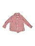 Janie and Jack 100% Cotton Checkered-gingham Red Long Sleeve Button-Down Shirt Size 6-12 mo - photo 1