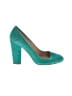 J.Crew Color Block Teal Heels Size 6 - photo 1