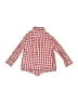 Janie and Jack 100% Cotton Checkered-gingham Red Long Sleeve Button-Down Shirt Size 6-12 mo - photo 2