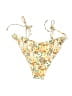 Unbranded Floral Gold Swimsuit Bottoms Size M - photo 2