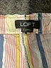 Ann Taylor LOFT 100% Cotton Stripes Ivory Shorts Size L - photo 3
