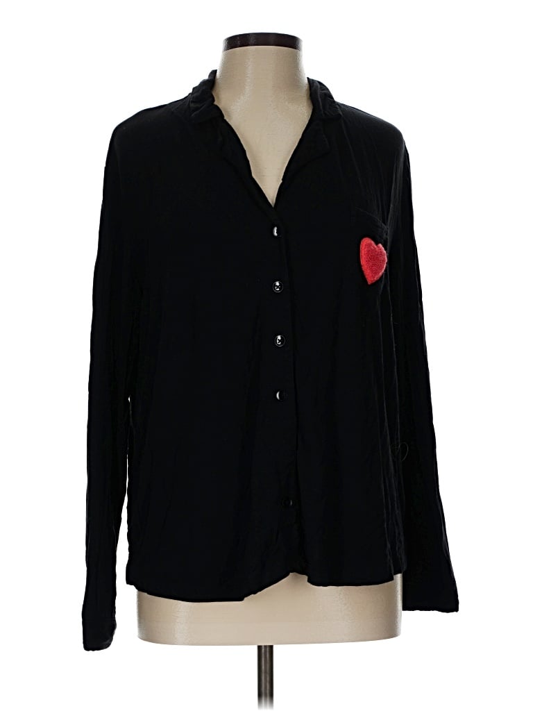 Pre-owned Soma Long Sleeve Blouse In Black