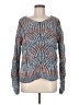 Knox Rose Chevron-herringbone Blue Pullover Sweater Size M - photo 1