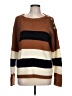 Alya Stripes Brown Pullover Sweater Size L - photo 1