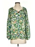 Shein 100% Polyester Green 3/4 Sleeve Blouse Size 4 - photo 1
