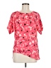Worthington 100% Polyester Pink Short Sleeve Blouse Size M (petite) - photo 1