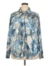 Sno Skins 100% Polyester Paisley Blue Long Sleeve Blouse Size XXL - photo 1