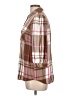 Cato 100% Rayon Plaid Brown 3/4 Sleeve Button-Down Shirt Size L - photo 5