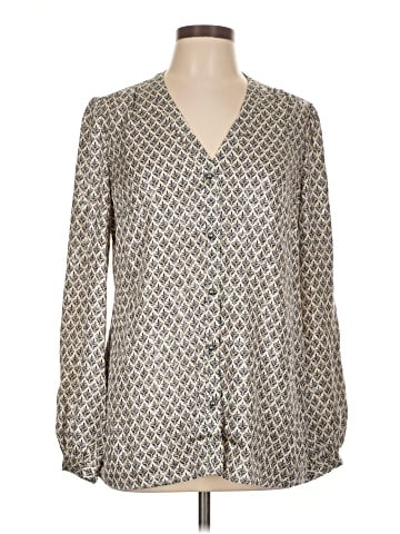 Tory Burch Long Sleeve Silk Top (view 1)