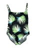 Assorted Brands Print Green One Piece Swimsuit Size 14 - photo 1