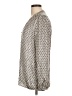 Tory Burch Gray Ivory Long Sleeve Silk Top Size 10 - photo 5